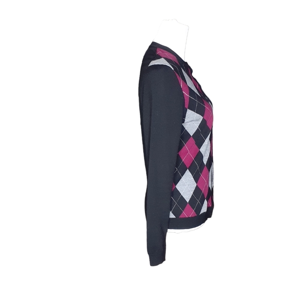 Brooks Brothers Marino wool 346 cardigan sweater. Black, Gray, Red Size M - Picture 2 of 7